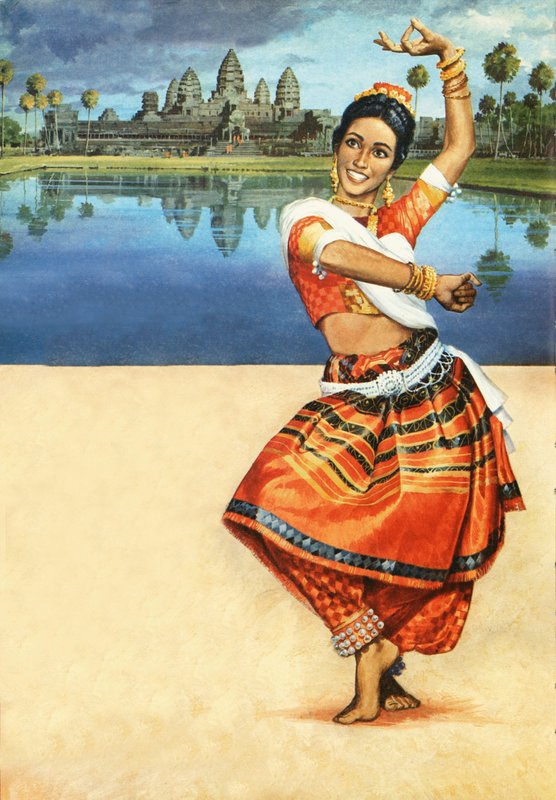 Odissi dans av Indien av English School