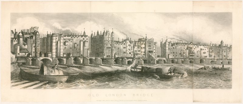 Gamla London Bridge av English School