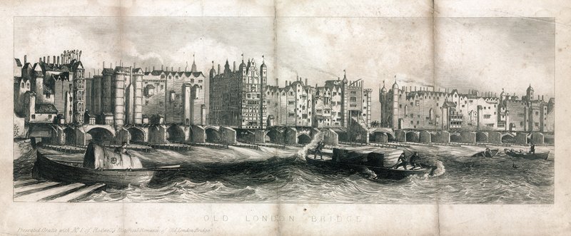 Gamla London Bridge av English School
