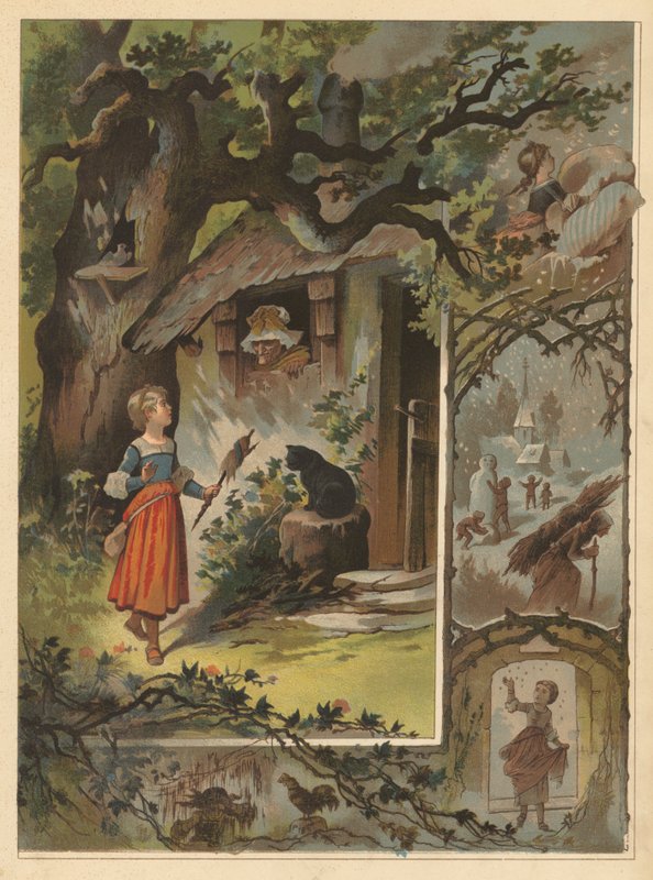 Gamla gåsmamman (chromolitho) av English School