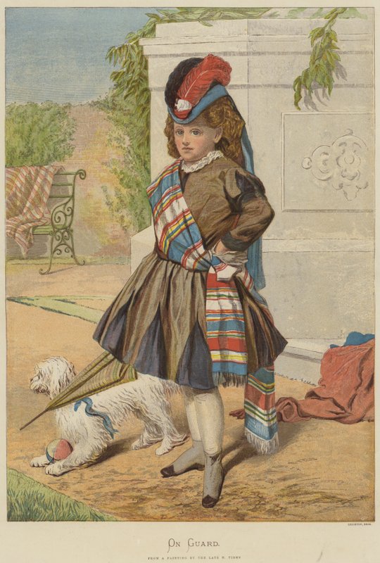 På vakt (chromolitho) av English School