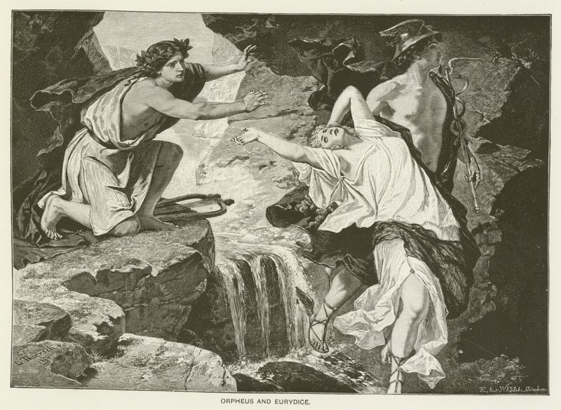 Orfeus och Eurydike (gravyr) av English School