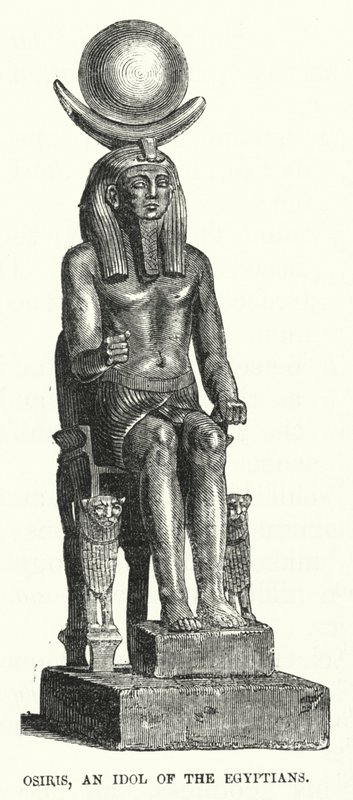 Osiris, en idol för egyptierna (gravyr) av English School