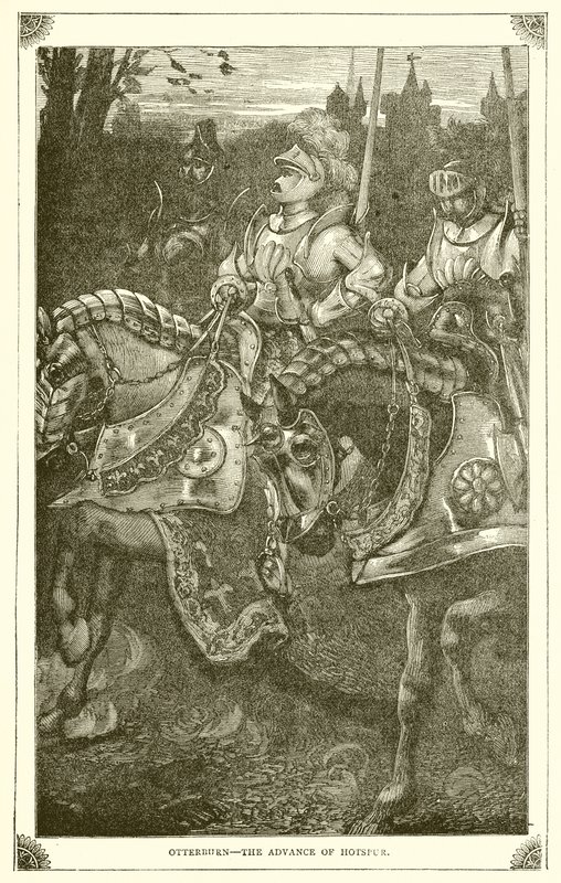Otterburn--The Advance of Hotspur av English School