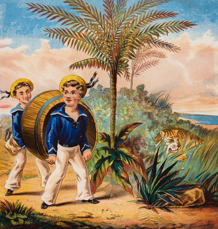 Våra sjömän (färglitografi) av English School