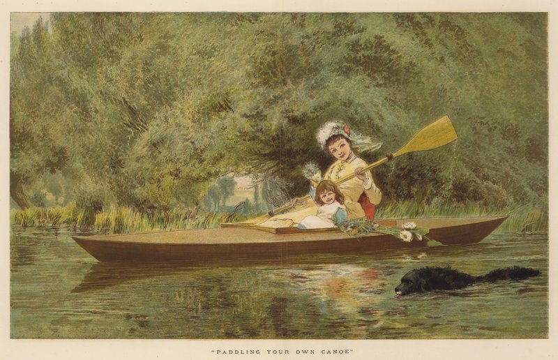 Paddla din egen kanot (chromolitho) av English School