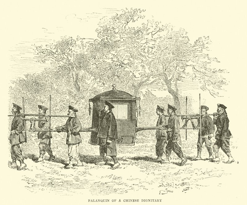 Palanquin av en kinesisk dignitär av English School