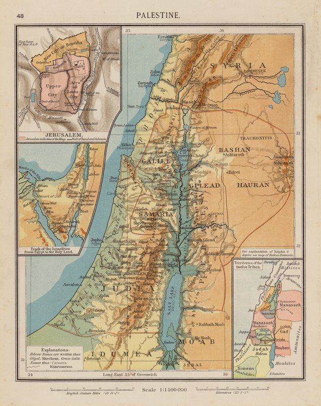 Palestina (färglitografi) av English School