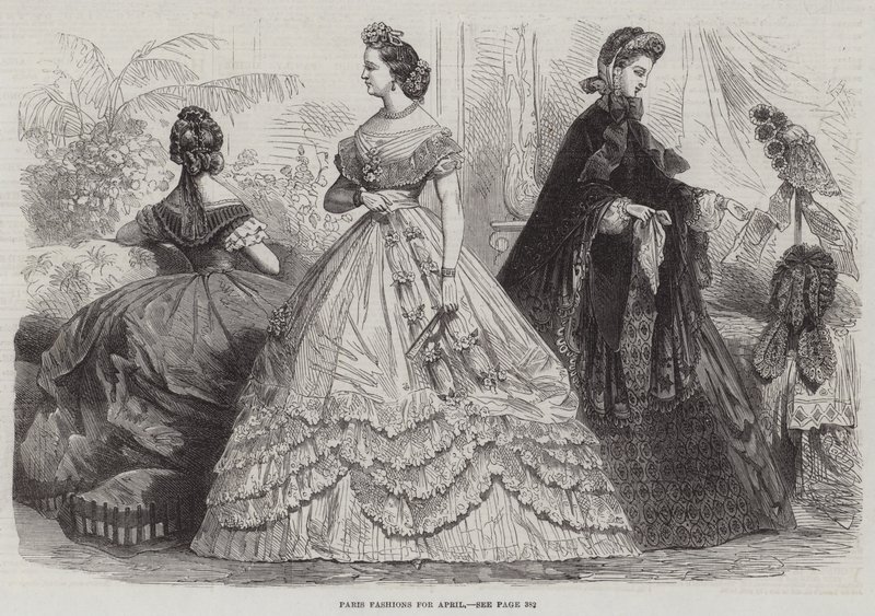 Paris Fashions för april (gravyr) av English School