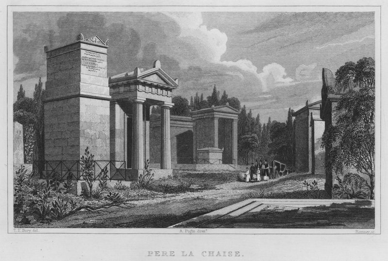 Paris, Pere La Chaise (gravyr) av English School