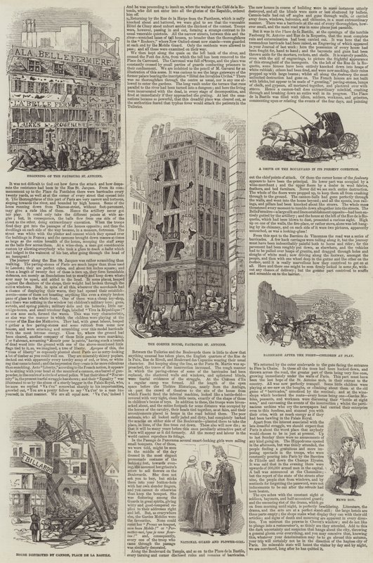 Paris efter upproret (gravyr) av English School