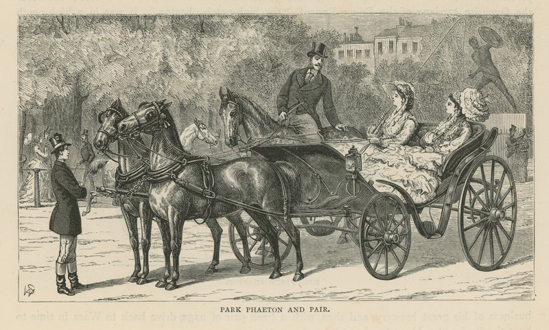 Park phaeton och par av English School