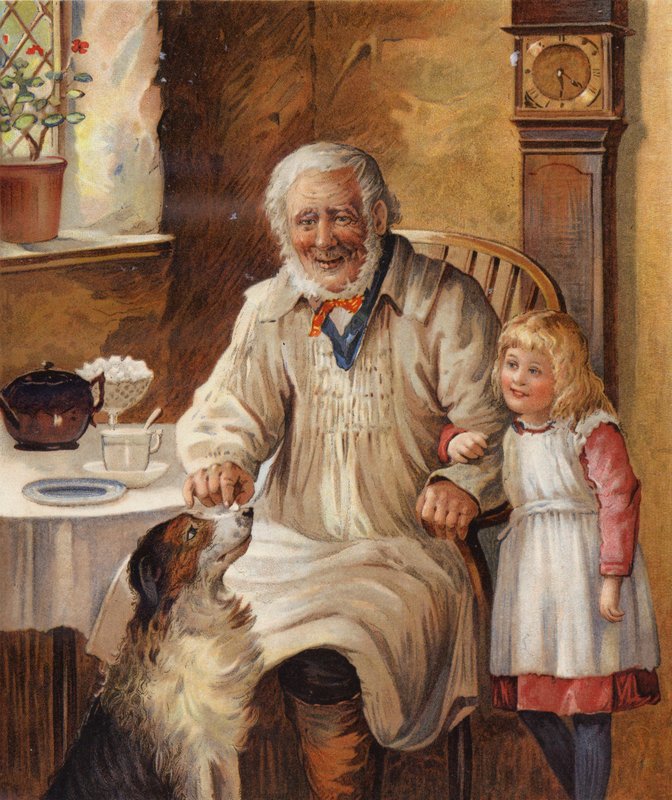 Tålamod och tillit (färg litho) av English School