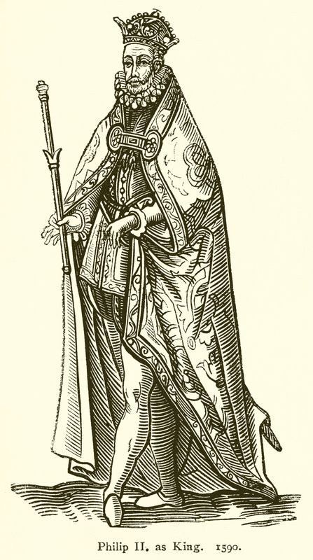 Filip II som kung. 1590 av English School