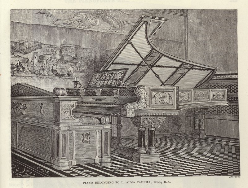 Piano tillhörande Lawrence Alma-Tadema av English School