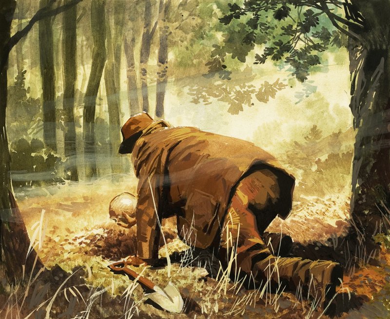 Piltdown Man - den föreställda "upptäckten". av English School