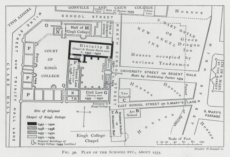 Plan över skolorna etc, ca 1575 av English School