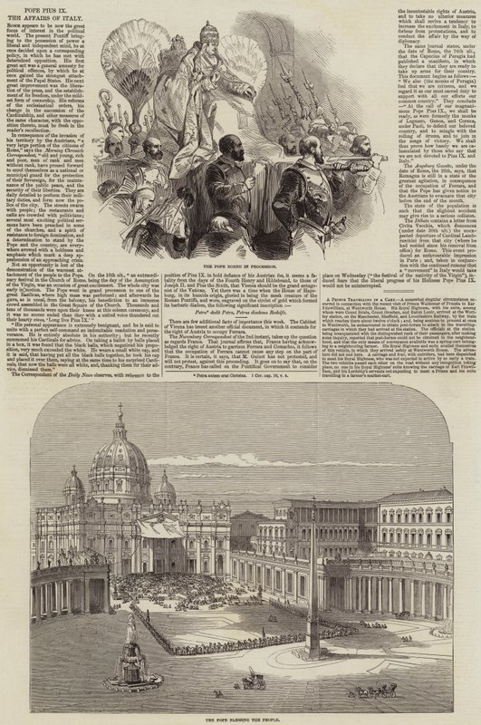 Påve Pius IX (gravyr) av English School