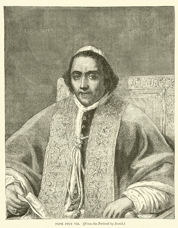 Påve Pius VII (gravyr) av English School