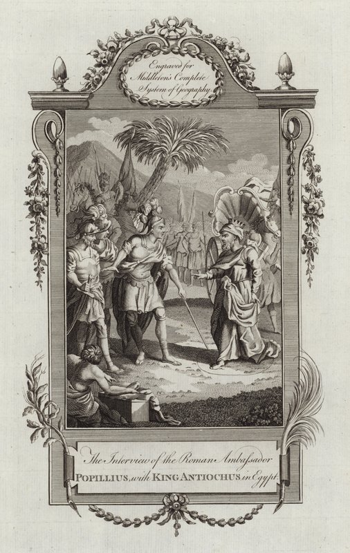 Popillius, med kung Antiochus av English School