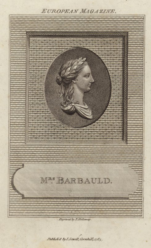 Porträtt av Anna Laetitia Barbauld av English School