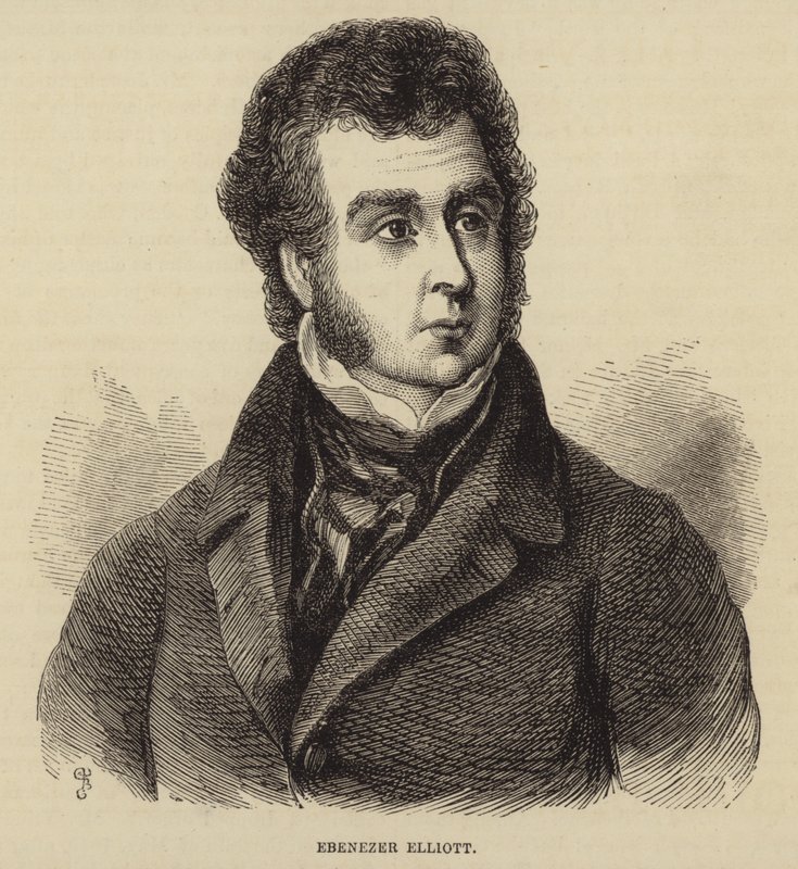 Porträtt av Ebenezer Elliott av English School