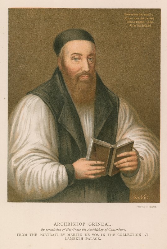 Porträtt av Edmund Grindal av English School