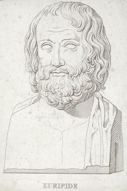 Porträtt av Euripides av English School