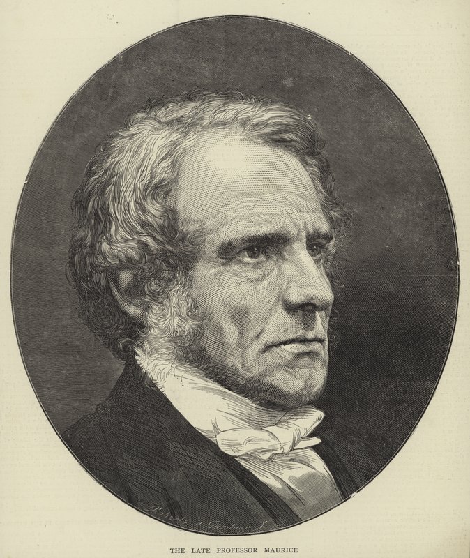 Porträtt av Frederick Denison Maurice av English School