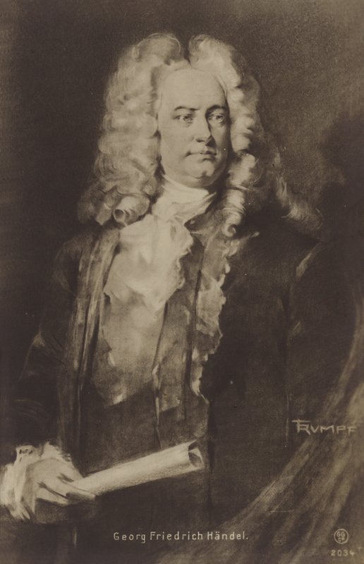 Porträtt av Georg Friedrich Händel av English School