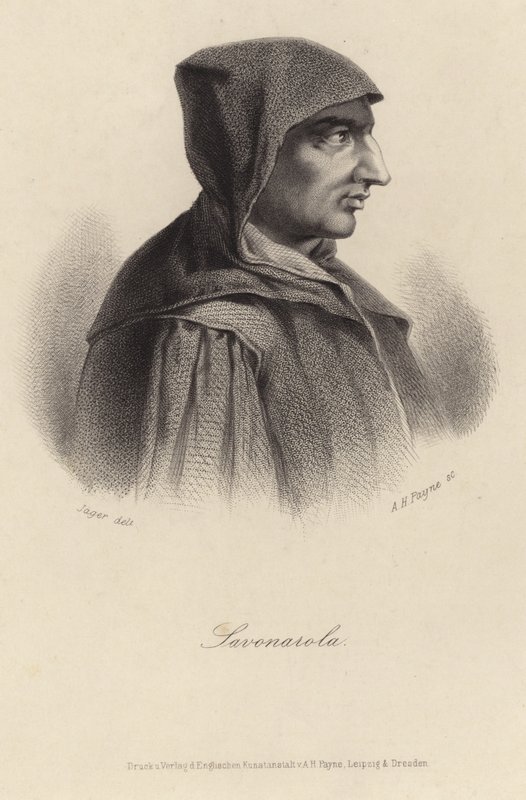 Porträtt av Girolamo Savonarola av English School