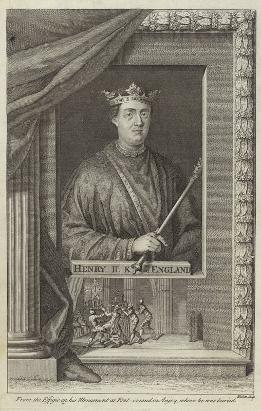 Porträtt av Henrik II av England av English School