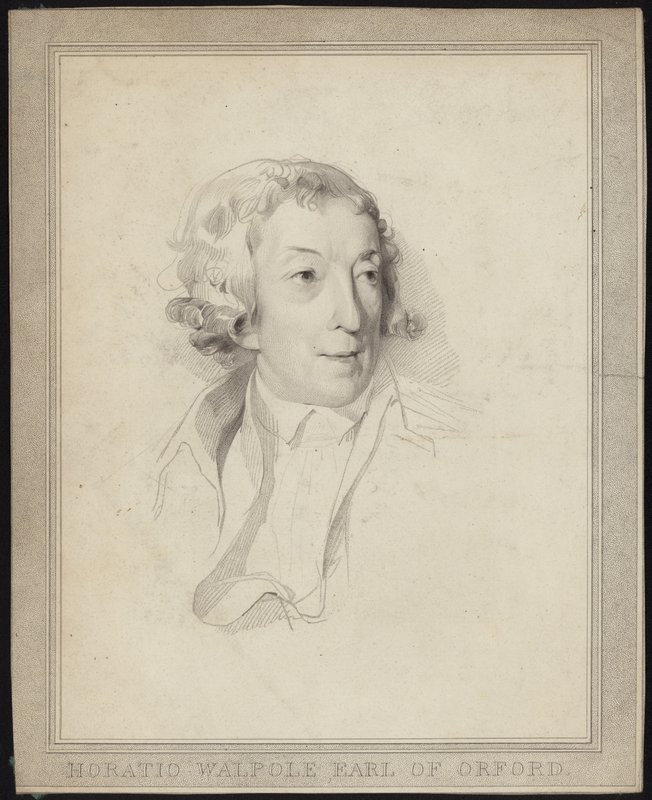 Porträtt av Horace Walpole av English School