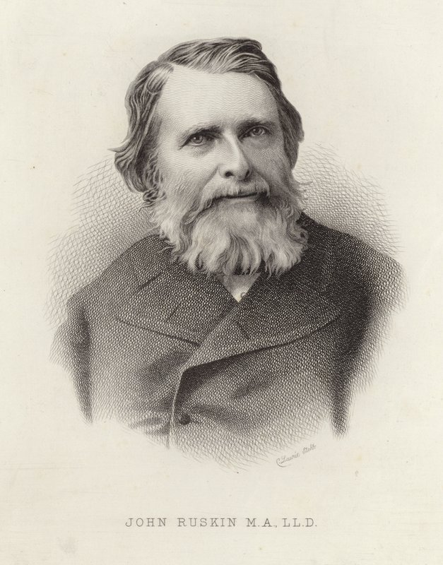 Porträtt av John Ruskin av English School
