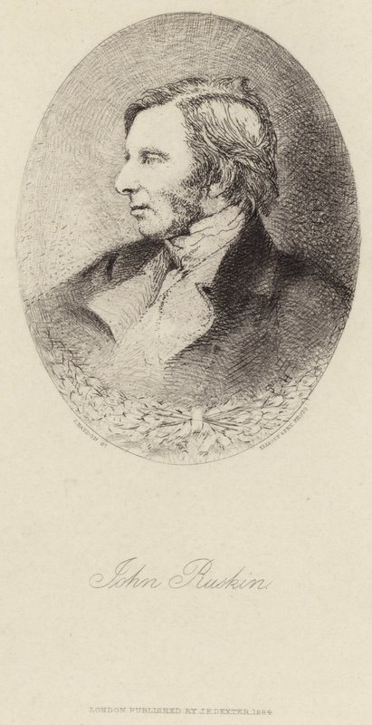 Porträtt av John Ruskin av English School