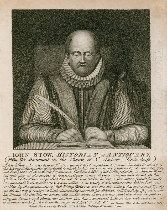 Porträtt av John Stow av English School