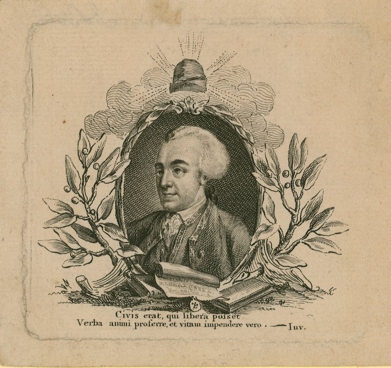 Porträtt av John Wilkes av English School