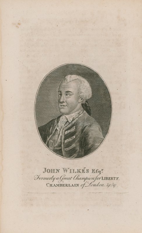 Porträtt av John Wilkes av English School