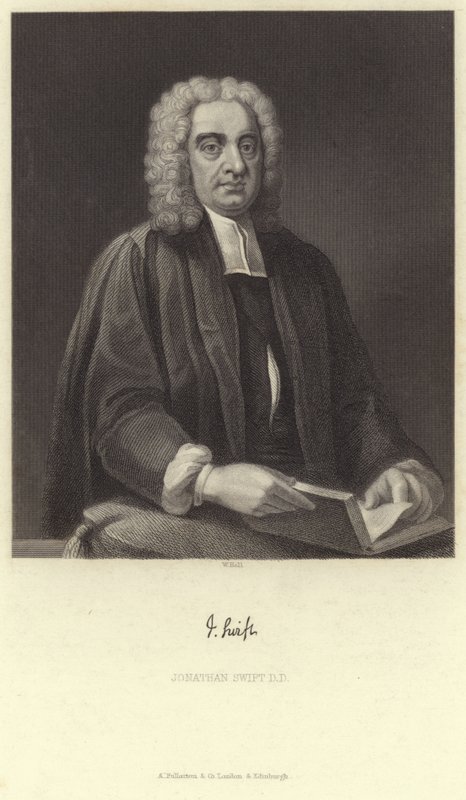 Porträtt av Jonathan Swift av English School