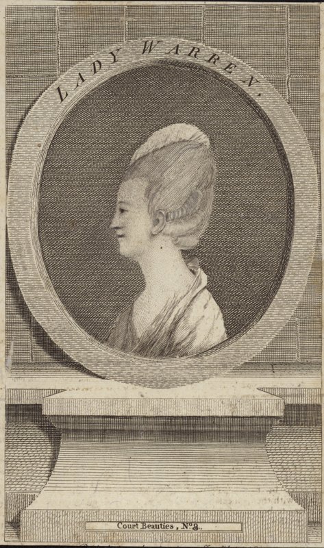 Porträtt av Lady Warren av English School
