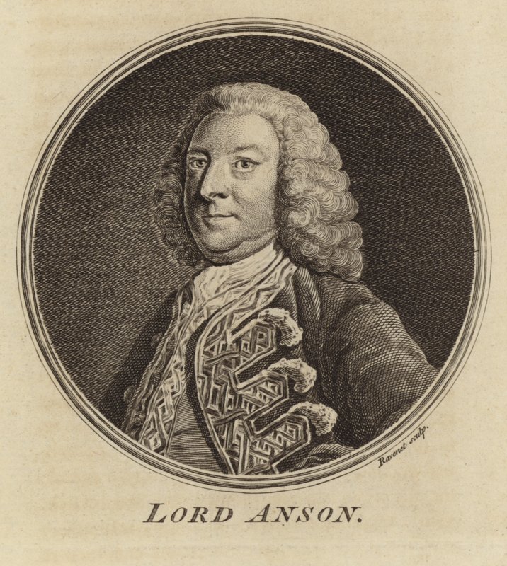 Porträtt av Lord Anson av English School