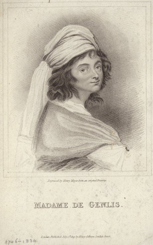 Porträtt av Madame de Genlis av English School