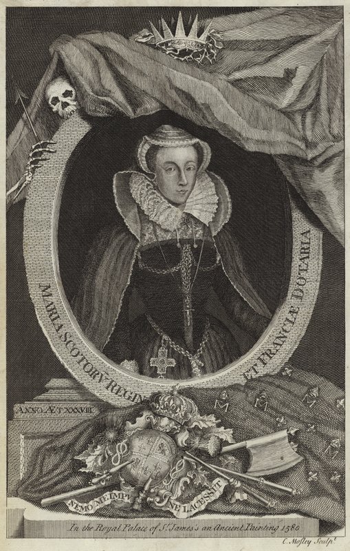 Porträtt av Mary, Queen of Scots av English School