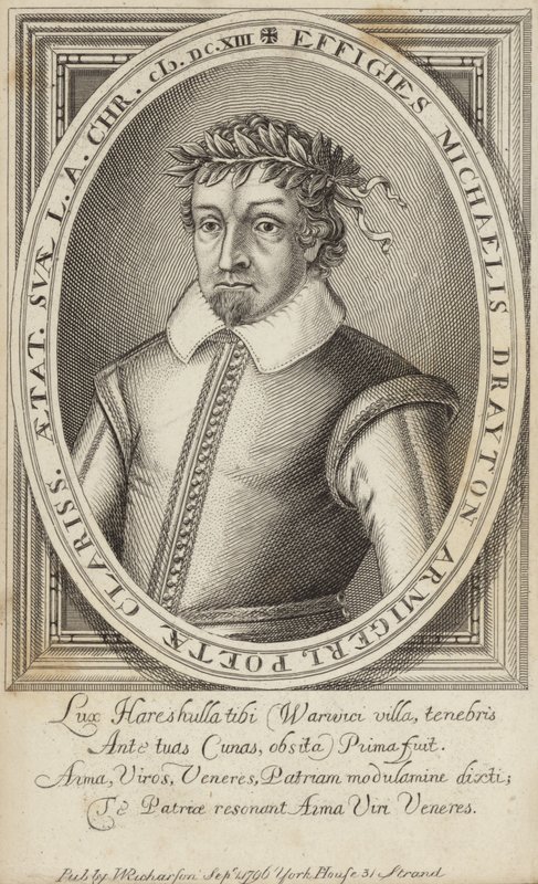 Porträtt av Michael Drayton av English School