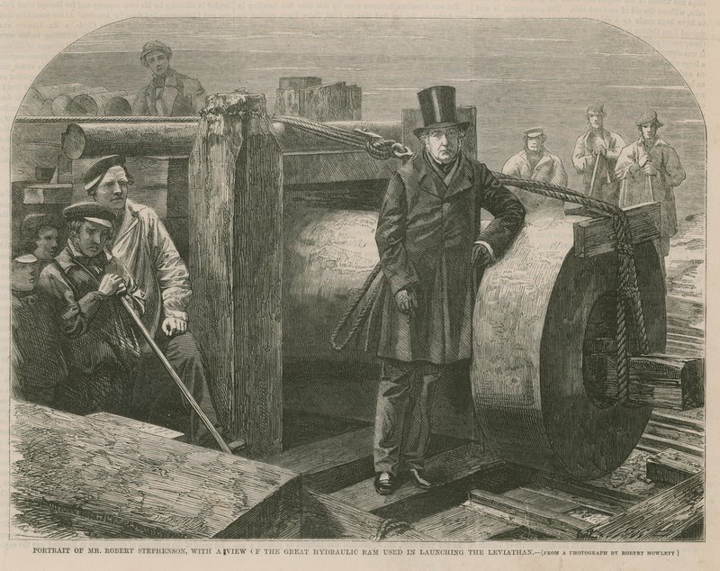 Porträtt av Robert Stephenson av English School