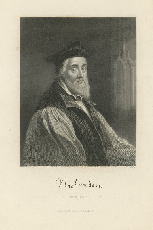Porträtt av Nicholas Ridley av English School