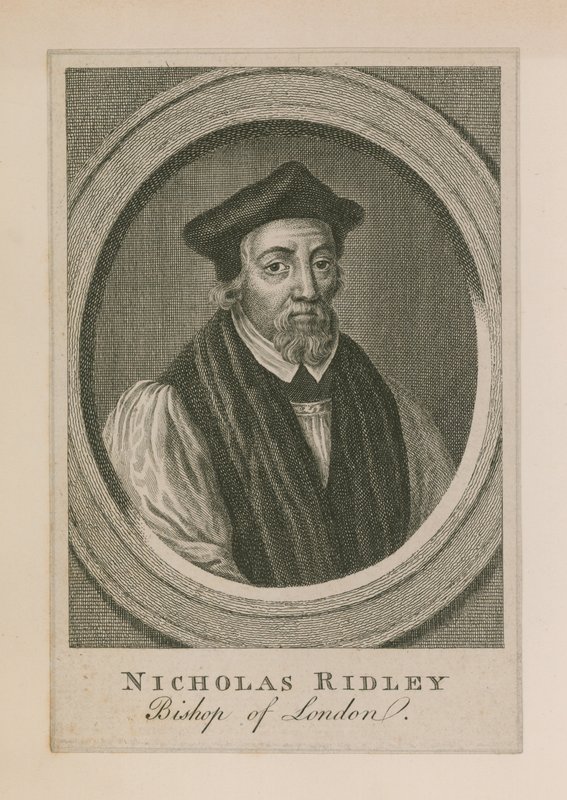 Porträtt av Nicholas Ridley av English School