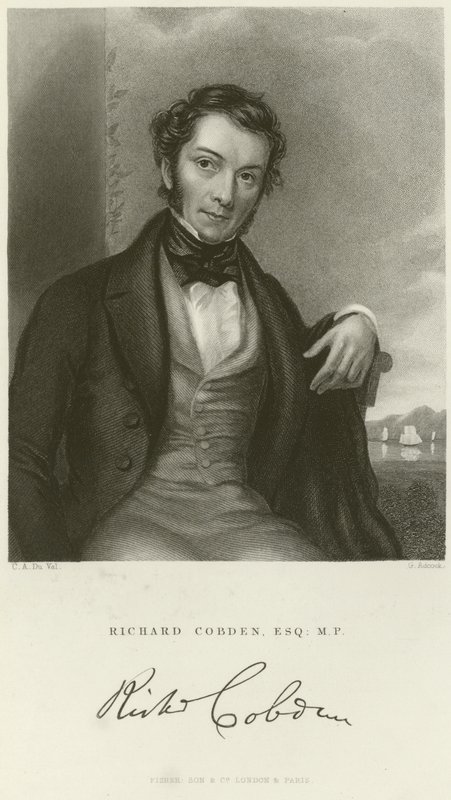 Porträtt av Richard Cobden av English School