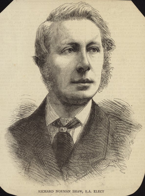 Porträtt av Richard Norman Shaw av English School