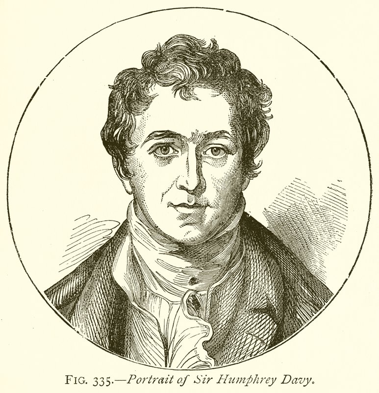 Porträtt av Sir Humphrey Davy av English School